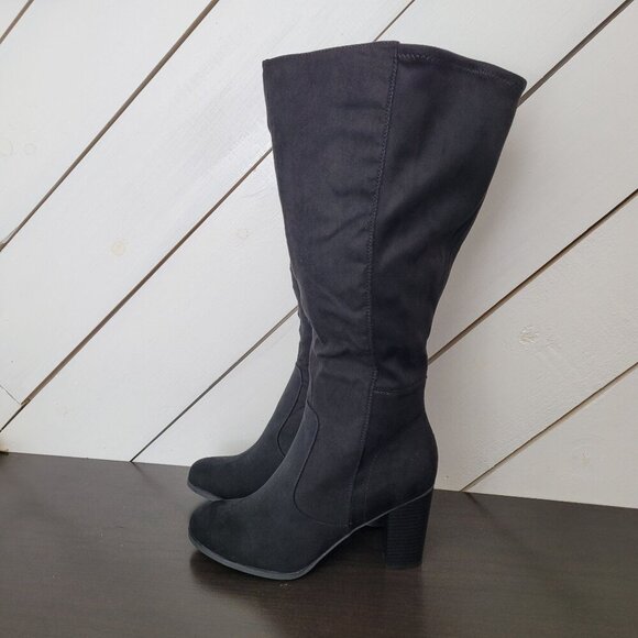 NEW Style & Co Addyy Womens 8.5 High Boots Wide Calf Textile Upper 6CT - Picture 2 of 11